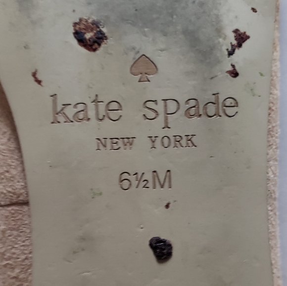 Kate Spade Silina Loafer Flat Suede Bow Gold Tan Brand 6.5 M - Picture 9 of 16